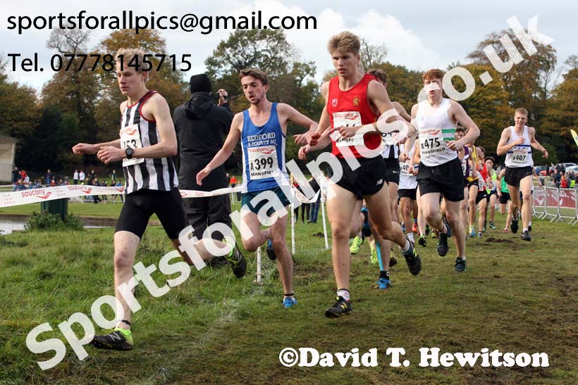 Mens junior National Cross Country Relay, Berry Hill Park, Mansfield. Photo:  David T. Hewitson/Sports for All Pics